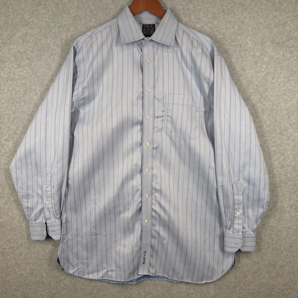 Jos A Bank Signature Collection 16.5/34 Men's Striped Long Sleeve Dress Shirt